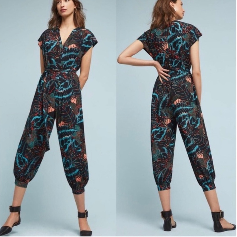 Maeve Geoscope Floral Leafe Jumpsuit